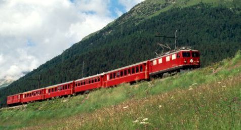 Switzerland, Italy Train Route